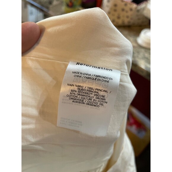 Reformation Amalie Tiered Sleeve Square Neck Top size 8 NWT - Picture 10 of 10